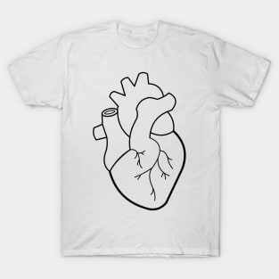 Simple Heart Line Art large T-Shirt